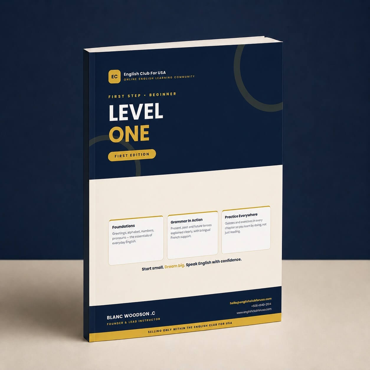 Cover of Level One: First Step — Beginner English Made Simple (First Edition